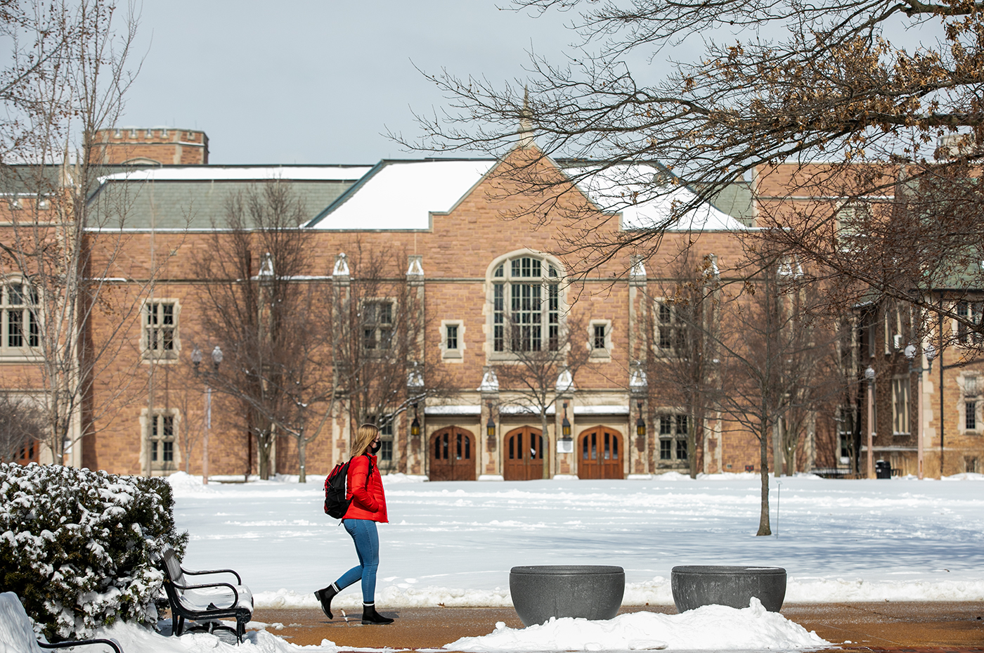 snow on campus