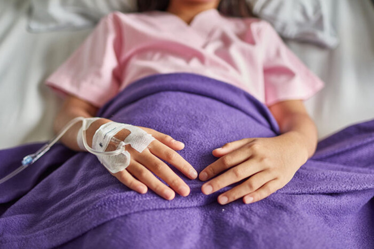 child in hospital