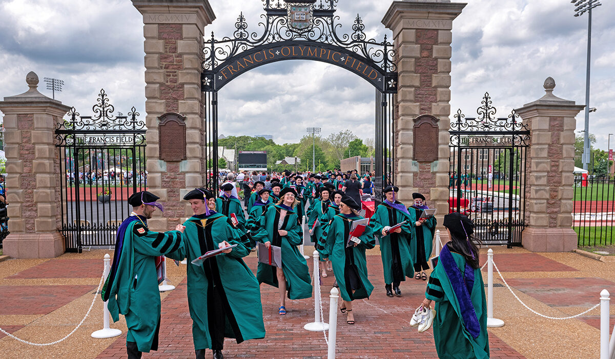 graduates at Francis Olympic Field