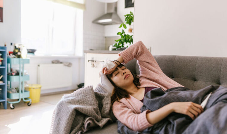 person feeling ill