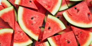Sliced watermelon