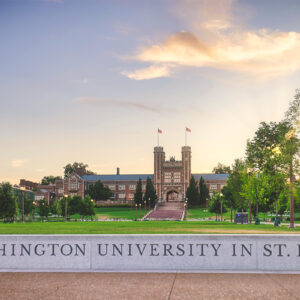 Brookings Hall from east end of campus