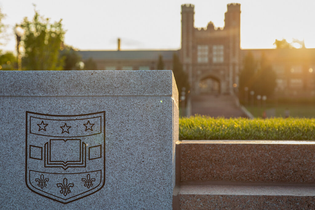 Brookings Hall at sunset