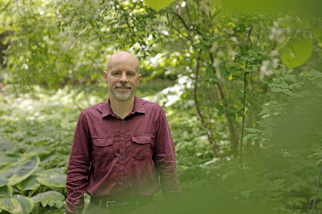 Environmental portrait of ecologist Adam Smith