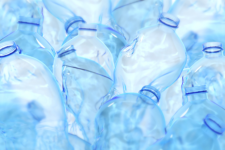 plastic water bottles