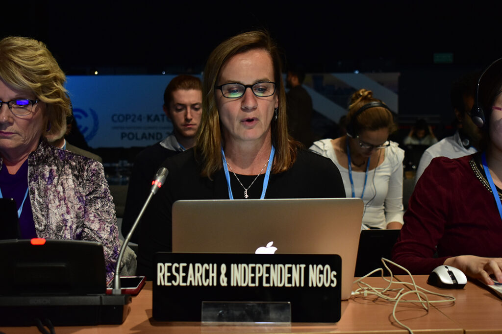 Beth Martin, teaching professor in environmental studies and director of WashU’s Climate Change Program, gave the opening statement at the COP24 Joint Opening Plenary in Katowice, Poland. Martin has been accompanying students to — and preparing them for — the COP meetings since 2013.