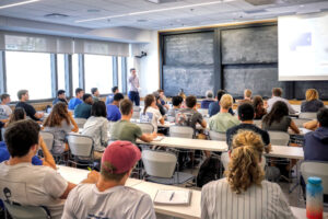 Undergraduate students in an engineering class