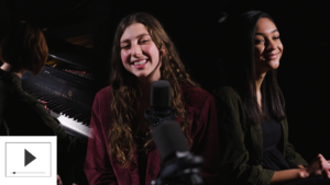 Vocalists Zoe Levin and Izzy Williams, both in the Class of ’23, join pianist Kara Mehrmann, teacher of applied music, for an exclusive performance of the holiday classic “Let It Snow.”