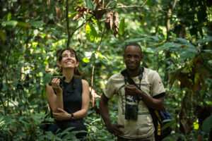 Anthropologist Crickette Sanz in the Congo.