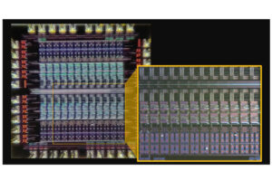 Photograph of a dynamic analog memory array