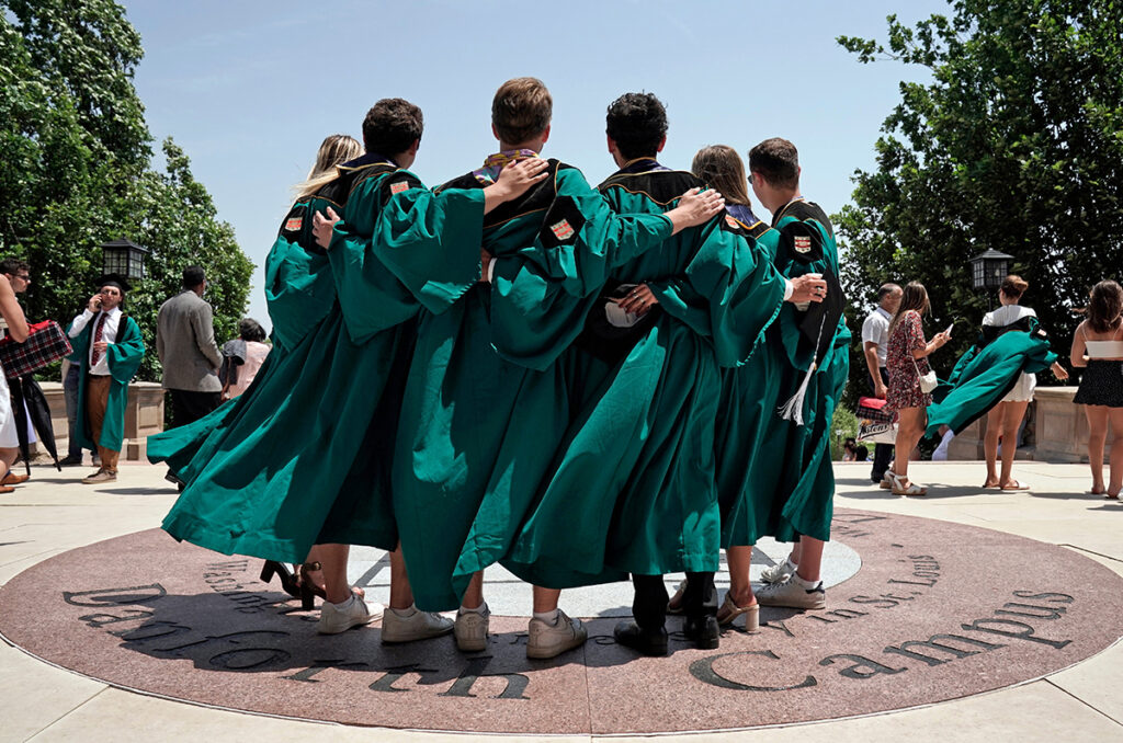 graduates at Commencement