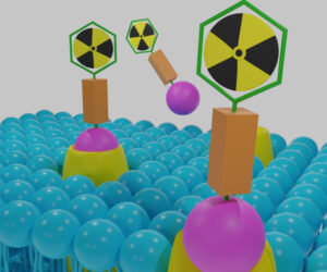 illustration of alpha-particle-emitting radiopharmaceuticals