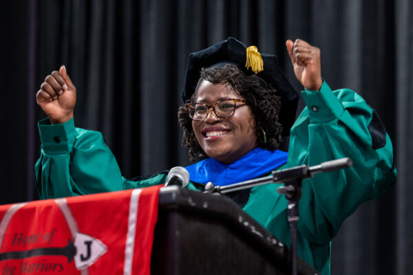 Bolton gives keynote at Jennings graduation