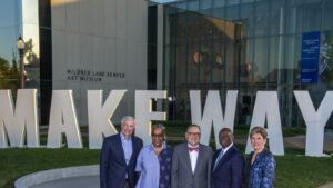 Chancellor Andrew D. Martin and Make Way co-chairs Eric Upin, Carrie Johnson, Larry Thomas and Merry Mosbacher.
