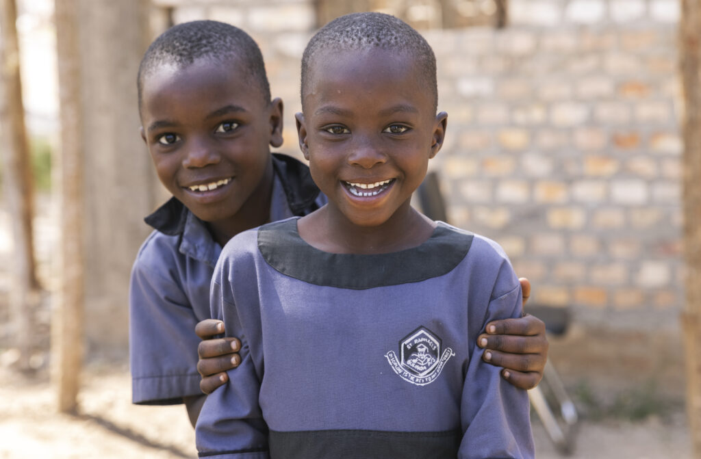 ICHAD, through its multiple studies and projects, aims to bring positive change throughout Uganda to communities, families and children, like these students at St. Raphael Bulinda Primary School in the Masaka District. (Photo: Thomas Malkowicz/Washington University)