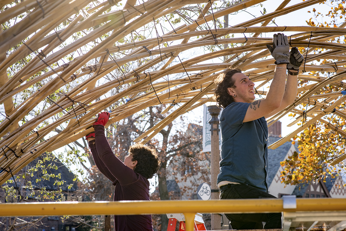 bamboo structure for Peace Park