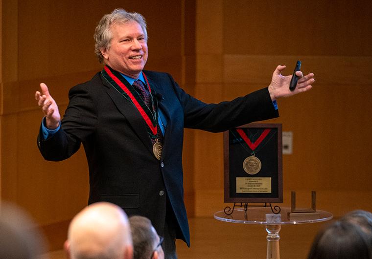 Jay Turner delivering professorship installation address.