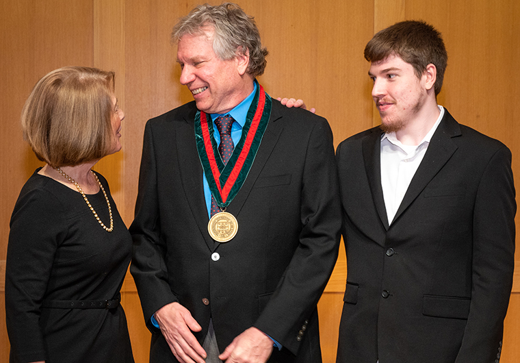 Jay Turner with his wife and son