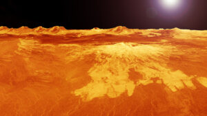 Artist's impression of the surface of Venus