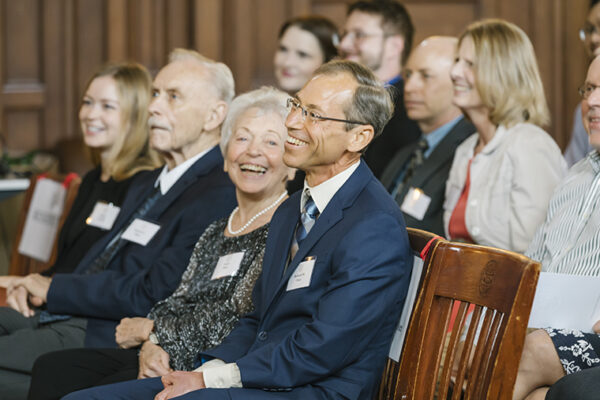 Olsen installed as a George William and Irene Koechig Freiberg Professor of Biology