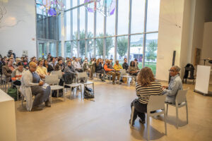 Poet Simone White speaks at the Kemper Art Museum