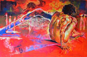 “Cataract” by student Levin Garson is one of the artworks that will be featured in the exhibit, “The Queer Experience: Joy as Resistance.”