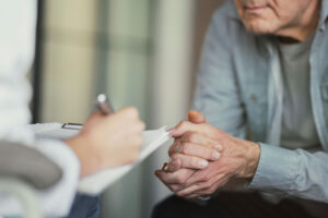 Man at doctor appointment