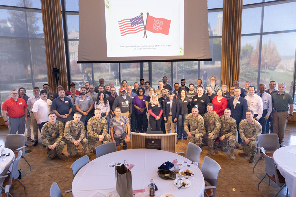 gathering of military veterans