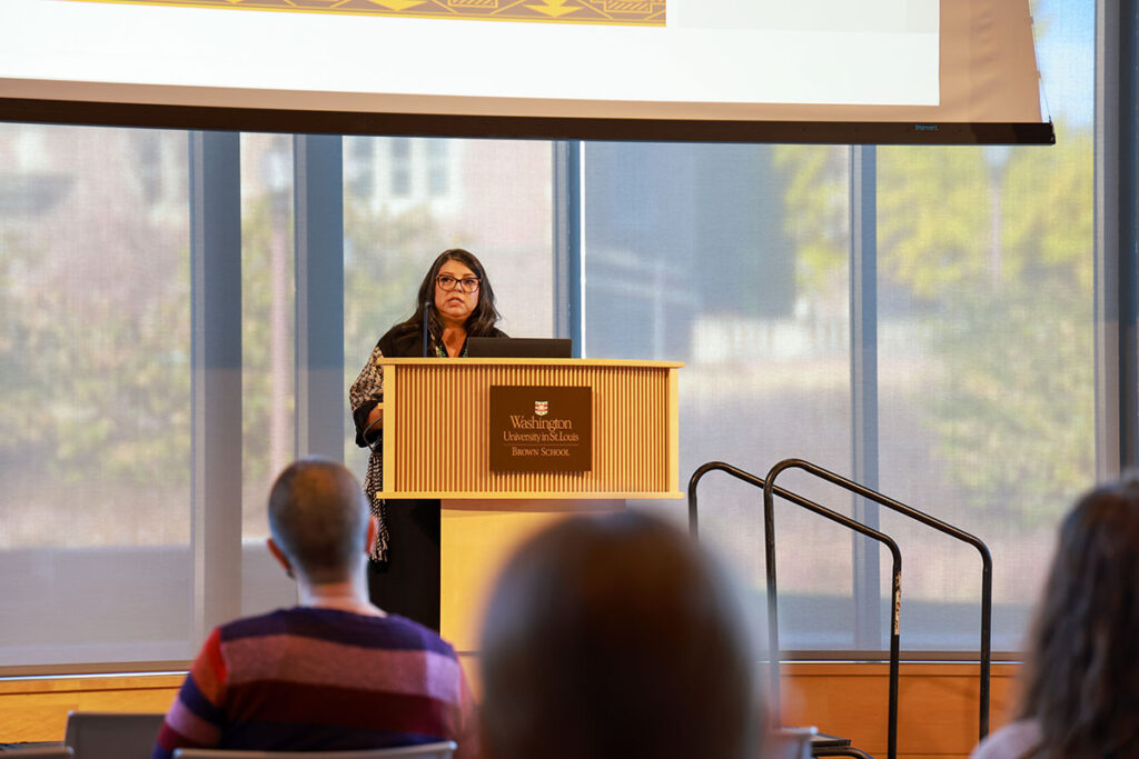 Jennifer Nanez gives speech