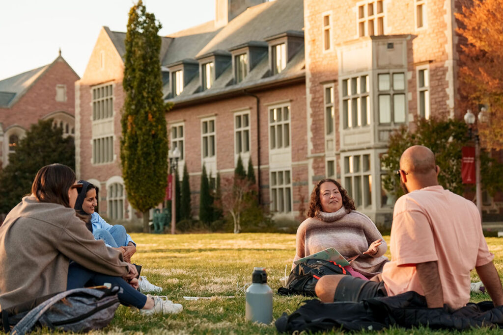 Students talking