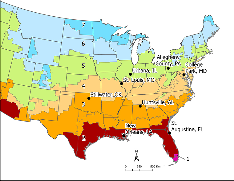 Mosquito study locations