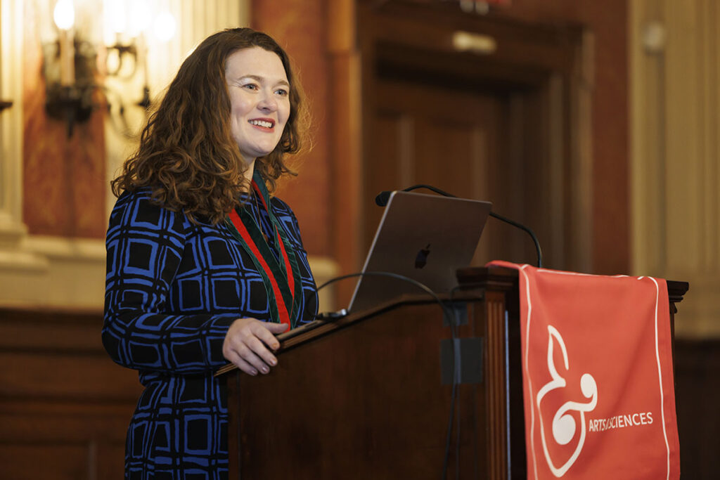 Diana O'Brien at podium