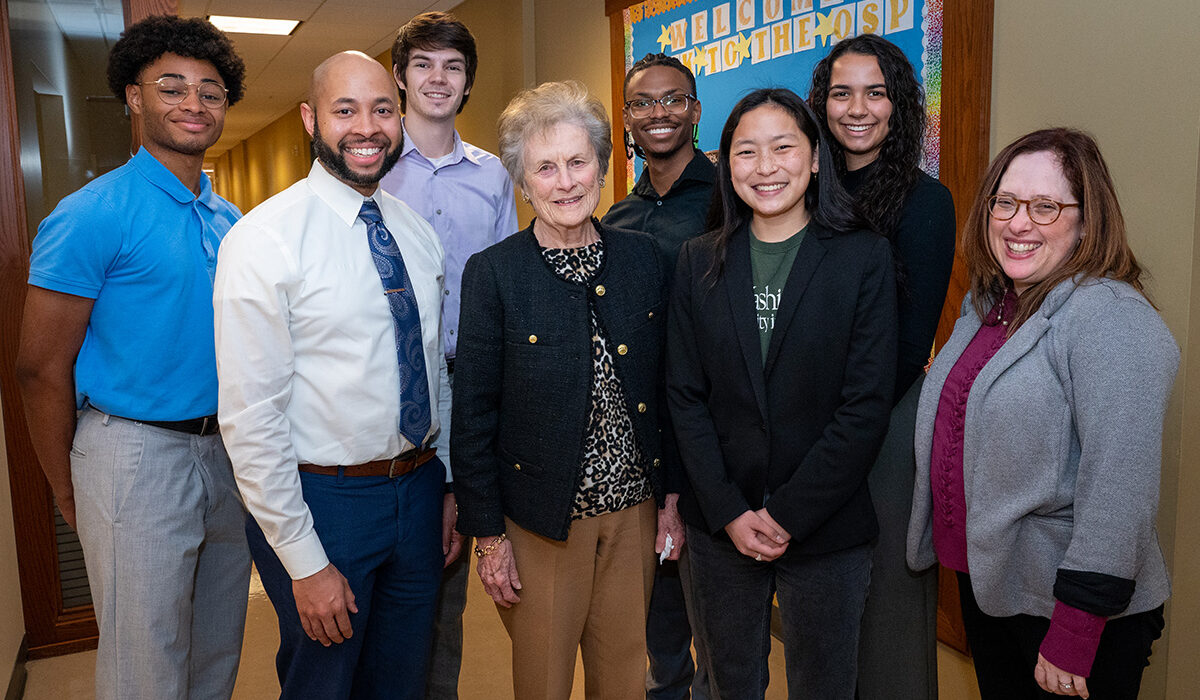 Carol Bauer, Student Affairs leaders and Danforth Scholars