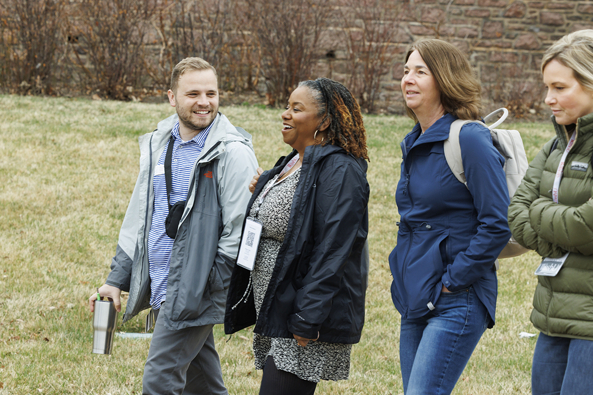 Rural high school counselors take a tour through campus