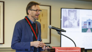 Henric Krawczynski at his installation