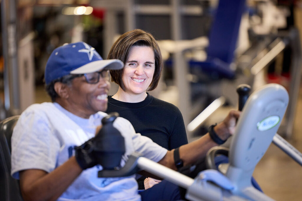 study participant Delphia Brown with researcher Kerri Morgan