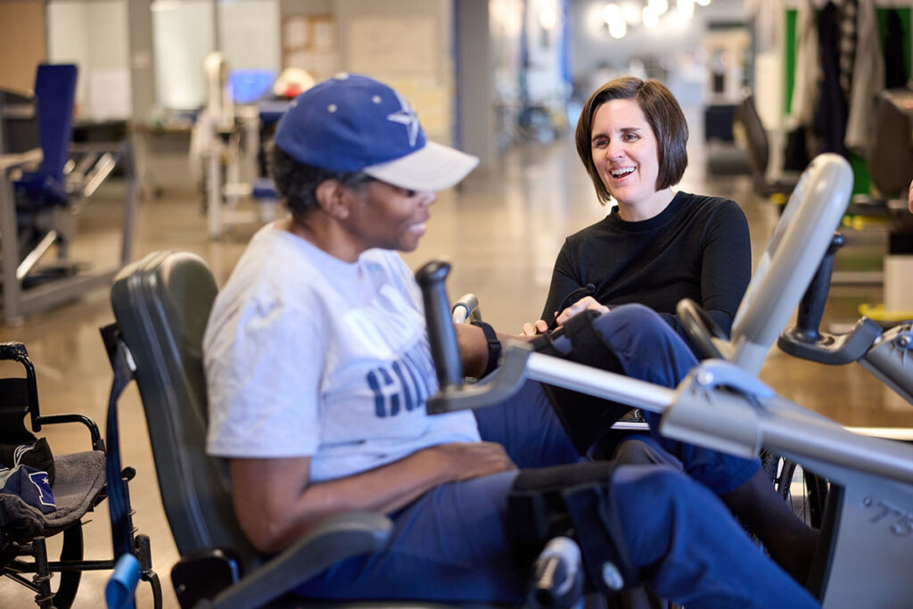 study participant Delphia Brown with researcher Kerri Morgan