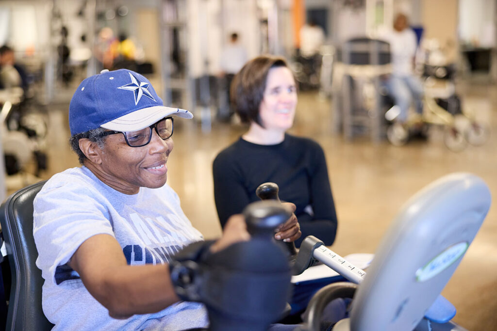 study participant Delphia Brown with researcher Kerri Morgan