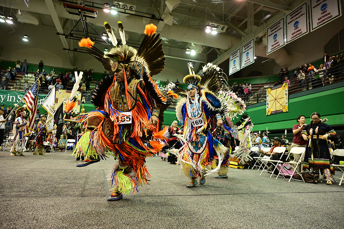 Dancers perform during the 33rd annual Pow Wow