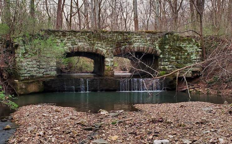 stone bridge at Babler state park