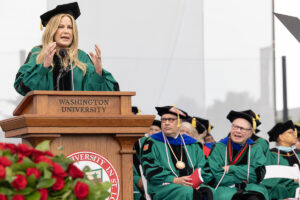 Jennifer Coolidge addresses the Class of 2024
