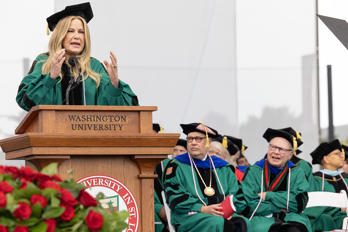 Coolidge shares message of selfacceptance at WashU Commencement The