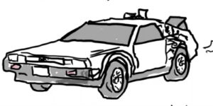 sketch of DeLorian