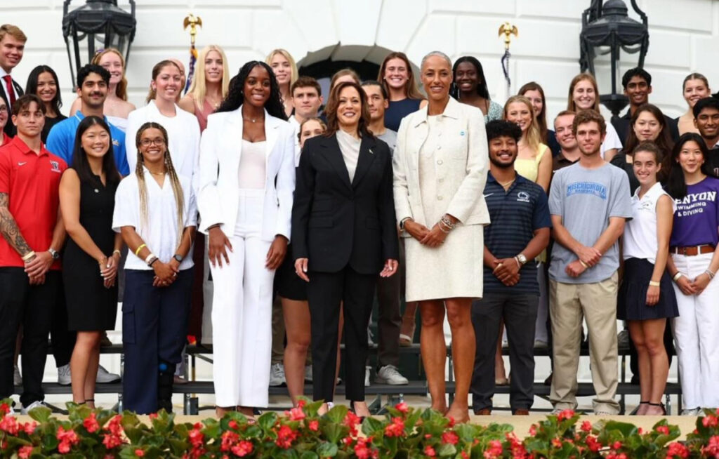 WashU women's track and field team visits the White House