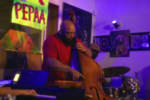 jazz bassist Bernard Terry performing