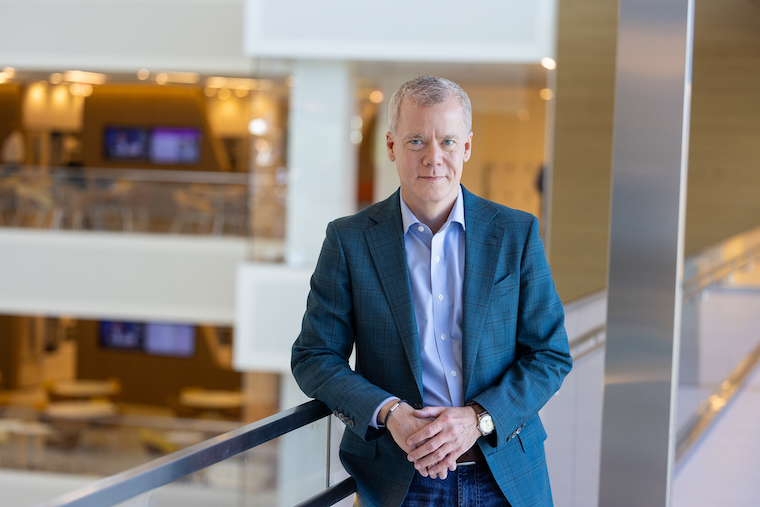 As board chair and CEO of Bristol Myers Squibb (BMS), Chris Boerner, AB '93, leads a company at the forefront of biopharmaceutical innovation. (Courtesy photo)