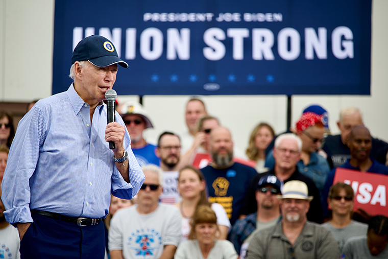 Joe Biden at a union event