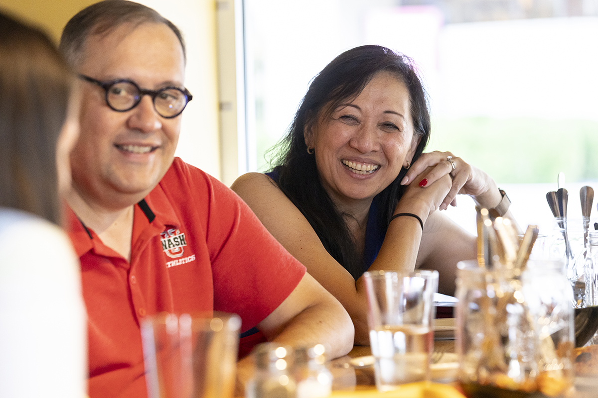 Chancellor Andrew D. Martin and Anna Gonzalez