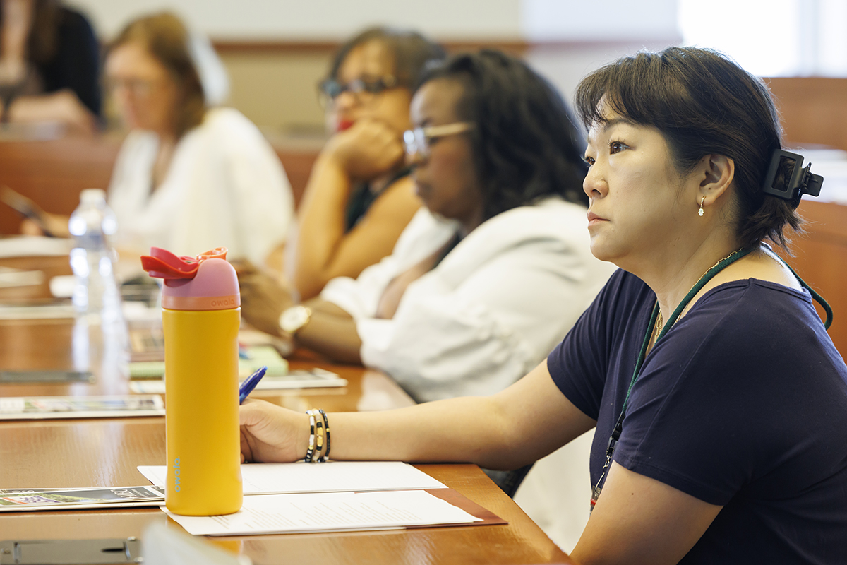 event participants listen thoughtfully