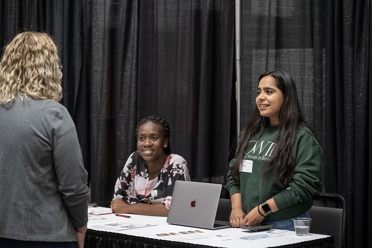 Employers make their pitch at WashU’s Reverse Career Fair